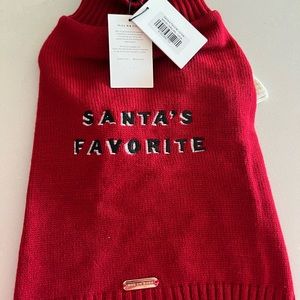 Max Bone NWT “Santa’s Favorite Dog” Sweater; Size Large